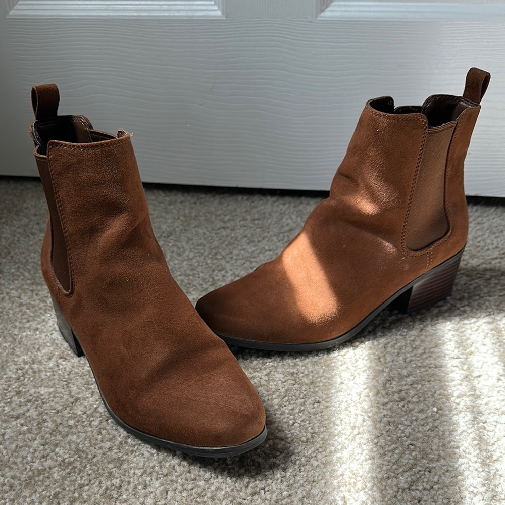 Brown Suede Ankle Boots